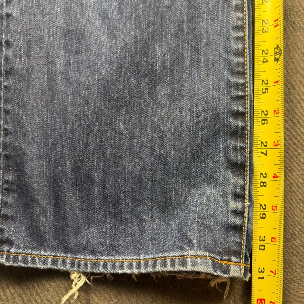 Lucky Brand Jeans Mens 34x32 Vintage Straight Dark Wash Distressed Denim - Picture 8 of 16